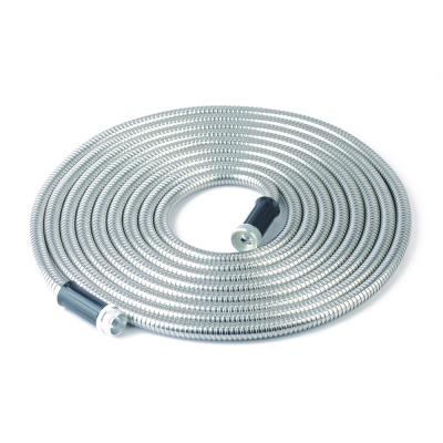 China 14mm Diameter Stainless Steel Abrasion Resistant Flexible Garden Water Hose 25FT for sale