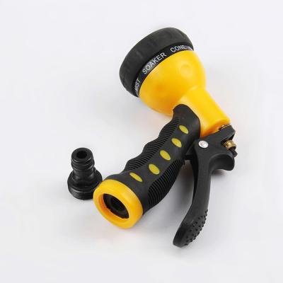 China 7 Handle Garden Hose Nozzle Water Jet Spray Gun Soft Ways Nozzle Suitable for 3/4