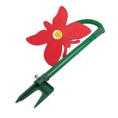 China PE Tube and Sponge Petal Lawn Care Butterfly Water Garden Sprinkler Dancing Flower for sale