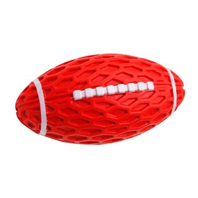 China Wholesale Price Natural Rubber Football Texture Sustainable Flexible Dog Chew Toys For Aggressive Chewers for sale