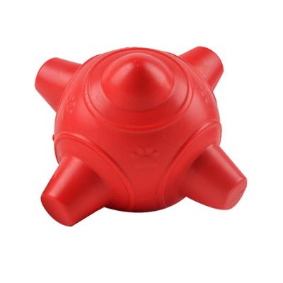 China Sustainable Indestructible Soft Natural Rubber TPR Hard Chew Ball Toys For Dogs for sale