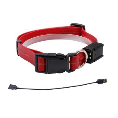 China Wholesale DETACHED customs lead dog collar, pet led light collar, battery waterproof dog collar with light for sale