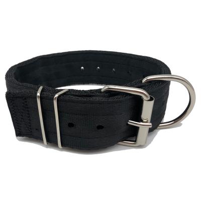 China 2 Inch USA American China Pit Bull DETACHED Dog Collars Stitch Bull Collar Black For Dog Training for sale