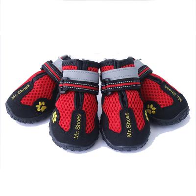 China Durable rugged anti-slip sole and skid-proof dog rain hiking running boots shoes pamper outdoor booties for sale