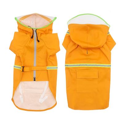 China Wholesale Viable Hot Selling Amazon Pu Dog Raincoat Dog Raincoat Waterproof Leather Jacket For Medium Large Dogs for sale