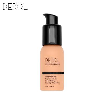 China DEROL Moisturizer 8 Colors Whitening OEM Liquid Private Label Moisturizer Foundation Base Makeup Waterproof Cosmetics for sale