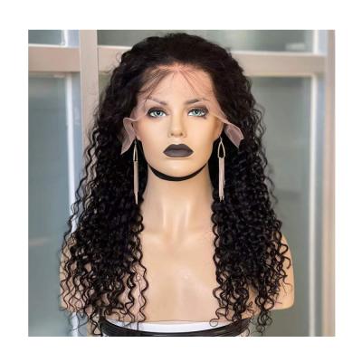 China 2022 newcomer raw virgin joywigs curly cuticle aligned 13x4 brazilian curly frontal wig 20inch photo 180% full hairstyles for sale