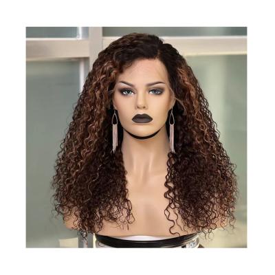 China Wholesale 12A Grade Brazilian Curly 100% Virgin Hair Wig Pre Plucked 18inch Frontal With 3 Bundles HD Curly Lace Front Wig for sale