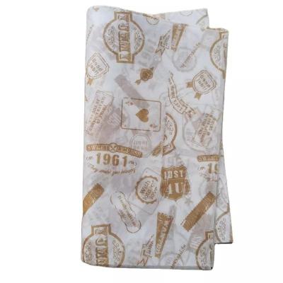 China Custom Printed Greaseproof Sandwich Burger Donuts Pastry Wrappers Oil Resistant Fast Food Wrapping Paper With Your Logo for sale