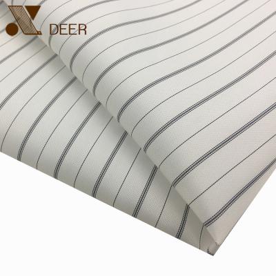 China Factory Retail 100% Shrink-Resistant Woven Poly Yarn Dyed Black White Base Stripe Sleeve Lining For Jacket In Northern Europe for sale