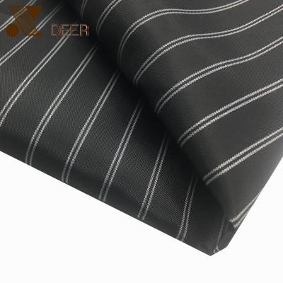 China High Quality Shrink-Resistant Azo Free Woven 100% Polyester Yarn Dyed Stripe Pattern Black White Base Garment Inner Sleeve Lining for sale