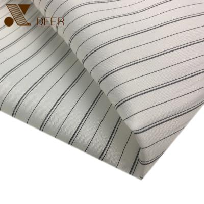 China Factory Retail High Quality 100% Polyester Woven Core Inter Lining Fabric Black White Stripe Pattern Shrink-Resistant For Coat for sale