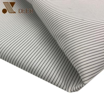 China 62GSM Woven 200T Polyester 200T Stripe Pattern Black Stripe Pattern Black Stripe Shrink-Resistant 100% Suit 62GSM Striping For Europe for sale