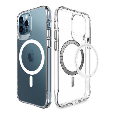 China Shockproof Shockproof Smart Phone Cover For iPhone 14 Magsafe Clear Acrylic Phone Shell For iPhone 14 Pro Max Wireless Snare Case for sale