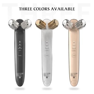 China Innovative Face Roller 24K Gold Skin Care EMS Tool Face Blood Vessels Removal Product Massager Machine for sale