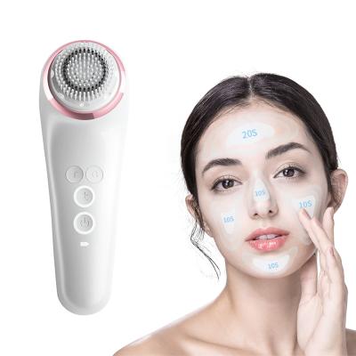 China 2021 Waterproof Electric Facial Skin Scrubber Face Skin Acne Treatment Detergent Handheld Deep Cleansing Brush for sale