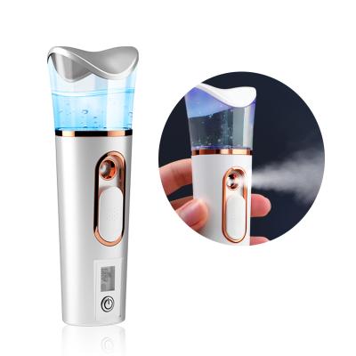 China Mini Hand Held Steam Face USB Rechargeable Electric Facial Steamer Device DEEP CLEANSING Beauty Facial Steamer for sale