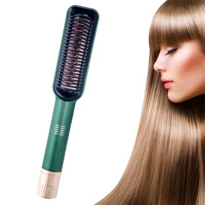 China Ion Function Amazon Hot Sell Hair Straightener Negative Ceramic Brush Straightner Electric Fast Heating Comb for sale