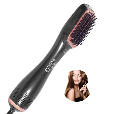 China Professional Secador De Cabelo Electric Hair Straighter Comb Ionic Hot Straightener Hot Air Brush Hair Fast Iron for sale