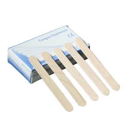 China Hair Removal Spatula Waxing Wooden Sticks 100pcs/pack OEM/ODM 150mmx17mmx1.2mm with CE certification for sale