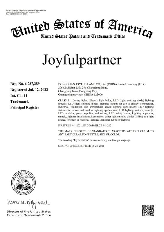 Trademark - Joyful Lamp Company Limited