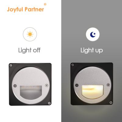 China Alumínio para exterior LED Step Light IP65 Round Cover Square Sleeve Wall Stairway à venda