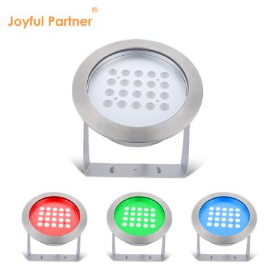 China Acero inoxidable IP68 LED luces submarinas 40W Blanco cálido de un solo color luz de estanque para fiesta piscina jardín de casa en venta