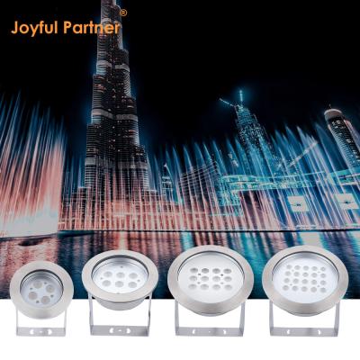 China 316L Stainless Steel Waterproof IP68 Fountain Light Customized RGBW IP68 Pool Pond Dancing Musical Water Fountain Lights for sale