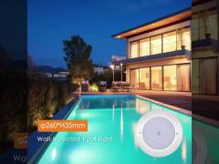 JPW 260 ABS Landscape Decorative Color Changing Underwater LED Lights IP68 Waterproof RGB Pool Light