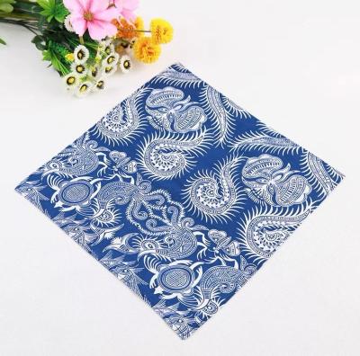 China China Hmong Miao Pure Factory Natural Hmong Miao Batik Cloth Handwork Handkerchief Teacup Towel 36x36cm for sale