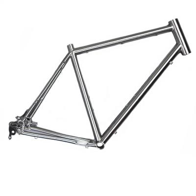 China TIRIS 700C 29 Titanium Gravel Bike Frame Cyclocross Frame Bicycle Accessories with Custom CR4 Sliding Dropout and Belt Drive for sale