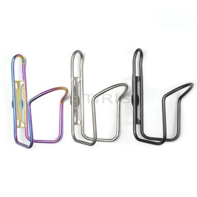 China All Titanium Water Bottle Holder Super Bike TIRIS Ultralight Bike Parts Bike Cup Clamp Accessories Custom for sale