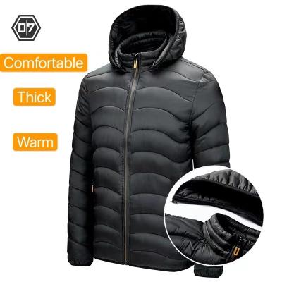 China BOBOYU High Quality Plus Size Plus Size Fashion Stripper Coat For Men Light Warm Casual Hood Down Jacket for sale