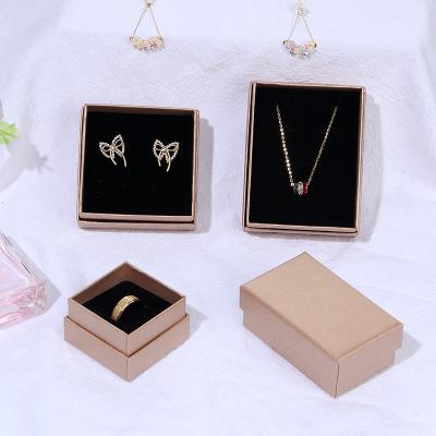 China Hot Sale Square Box Brown Jewelry Storage Box Set Luxury Jewelry Gift Box Bracelet Jewelry Packaging Box for sale