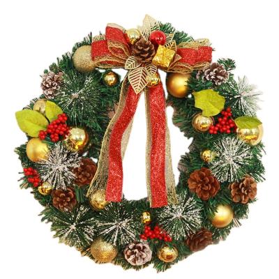 China Special Offer 30cm 40cm 50cm Christmas Garland Mall Hotel Plastic Door Decoration Ammy Furniture Window PVC Rattan Hanging Ring for sale