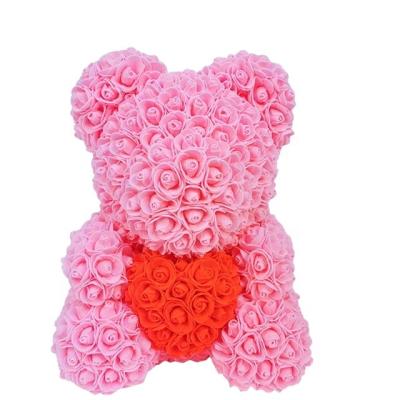 China Good quality handmade preserved rose valentines day Ammy beautiful Rose Bear Gift 40cm for sale