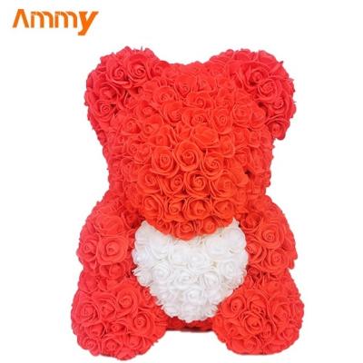 China 2021 New Good Quality Gift Idea Handcrafted 40cm Pe Foam Teddy Bear Rose Bear for sale