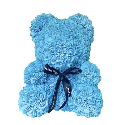 China Ammy Rose Bear Flower Multicolor Decoration Handmade Teddy Bear Rose For Valentine's Day Gift Good Quality for sale