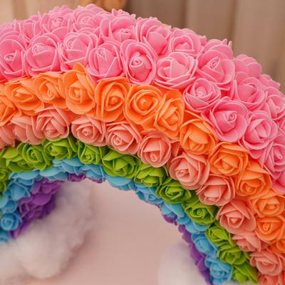 China Beautiful Good Quality Cut Flower Bouquet Fresh Rainbow Preserved Flower Stabilized Rose Wholesale for sale