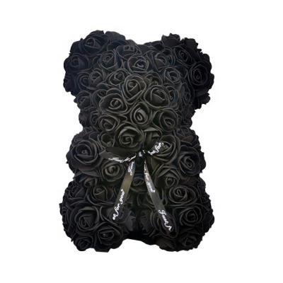 China Good Quality Ammy Valentine's Day Send Girlfriend Artificial Foam Rose Bear For Gifts Flower Bear With Gift Box for sale