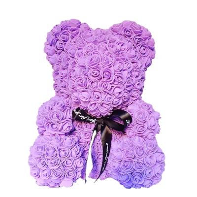 China Good Quality Ammy Flower Rose Teddy Bear For Valentines Day Artificial Custom Gifts Wedding Party Decoration for sale