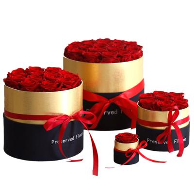 China Wholesale Gift Preserved Flower Rose Hug Bucket Weddings Decoration Ammy Factory Flower Gift Box for sale