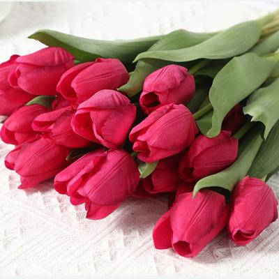 China Good Quality Ammy Touch Real Silk Flower Artificial Tulips For Wedding Home Decoration for sale