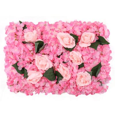 China Ammy 40*60cm Good Quality Artificial Flower Walls Wedding Party Background Silk Rose Flower Wall Decor for sale