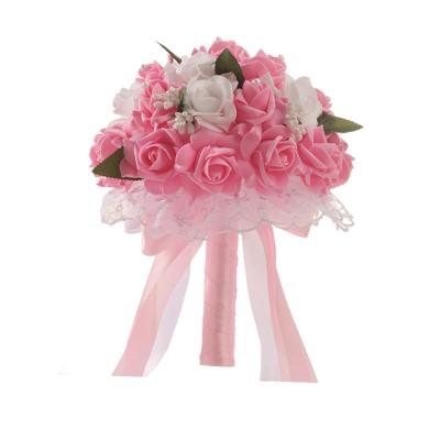 China Valentine's Day Gifts Ammy Wedding Supplies Bridal Wedding Bouquets Wholesale Korean Simulation Bouquets PE Foam Rose Wedding Bouquets for sale