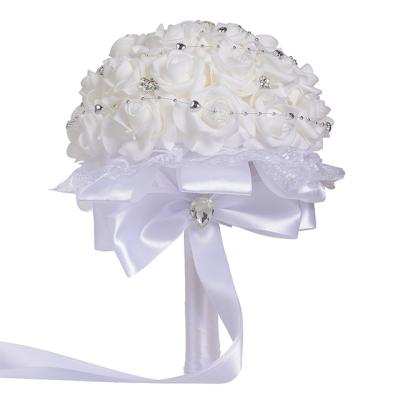 China Valentine's Day Gifts Ammy PE Rose Flower Bridal Flowers Wedding Korean Wholesale Simulation Bouquets Bouquets Supplies Bouquets for sale