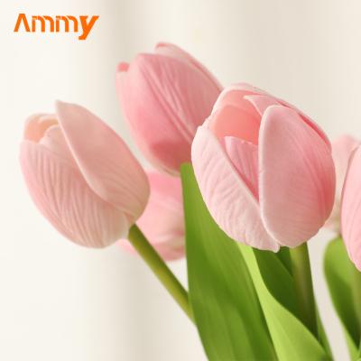 China Artificial Flowers Tulip Plastic Pu Tulip Armchair Hot Selling Ammy Handmade Good Quality Real Touch Available for sale