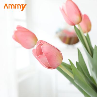 China Artificial Flower Tulip For Home Decoration Ammy Wholesale Handmade Real Touch Available Good Quality for sale