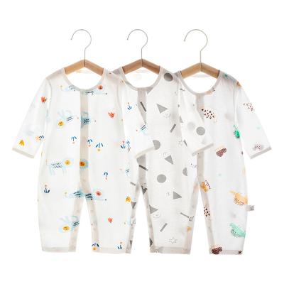 China Cozy Baby Clothes 2022 New Arrivals Summer Style Short Sleeve Overalls Organic Cotton Baby Sleeping Bag Newborn Clothes for sale