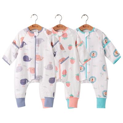 China Wholesale Price Factory OEM Spring Autumn Detachable Sleeve New Born Antibacterial Baby Clothes Romper Set Sleep Wrap Sack Bags for sale